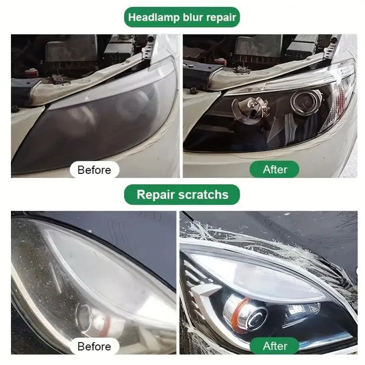 ✨ Kit Restaurador de Faróis Automotivos – Remove Amarelado, Riscos e Opacidade