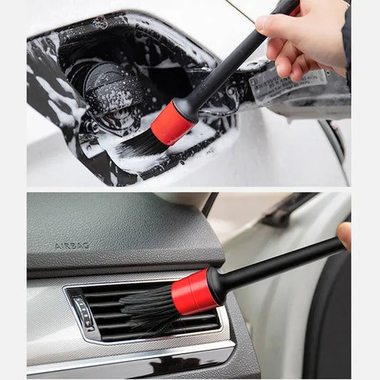 ✨ Kit com 5 Escovas para Detalhamento Automotivo – Limpeza Profissional