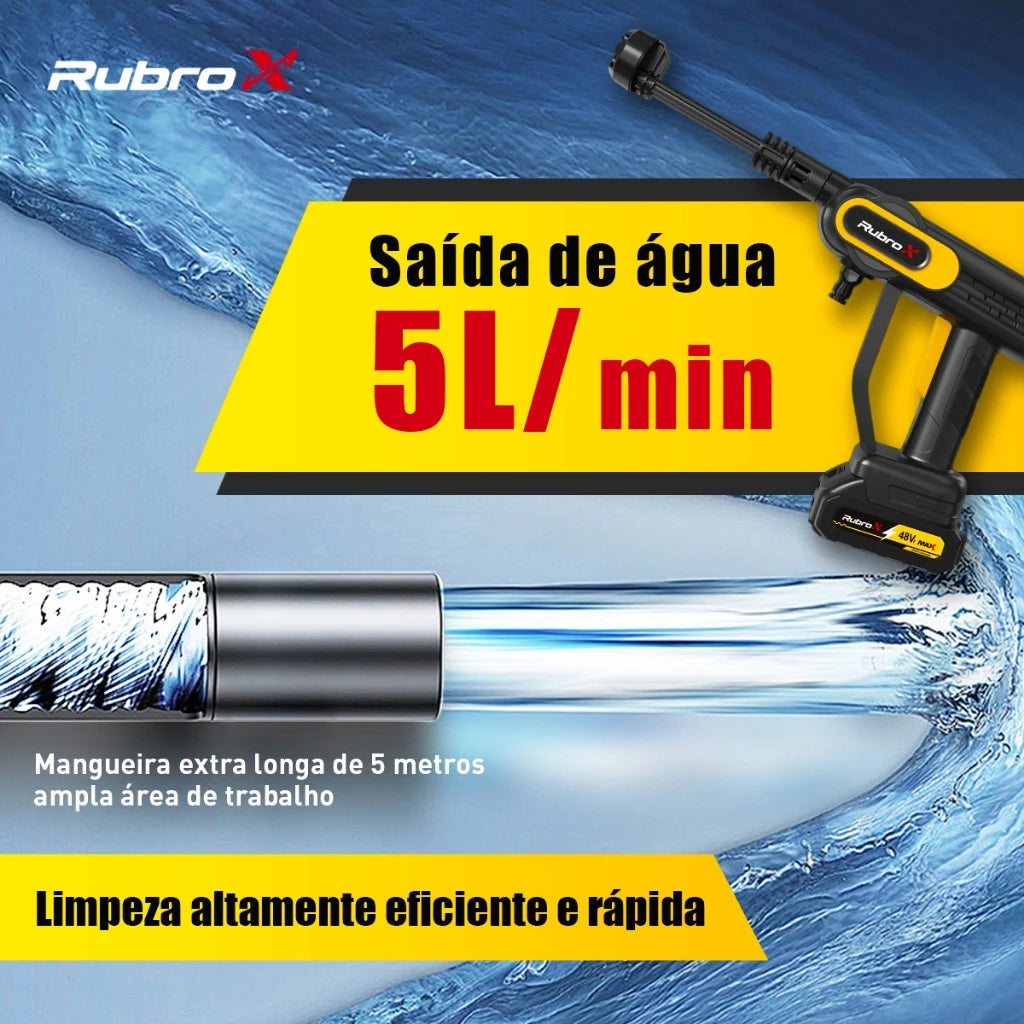 🚿 Lavadora de Alta Pressão Portátil RubroX Sem Fio