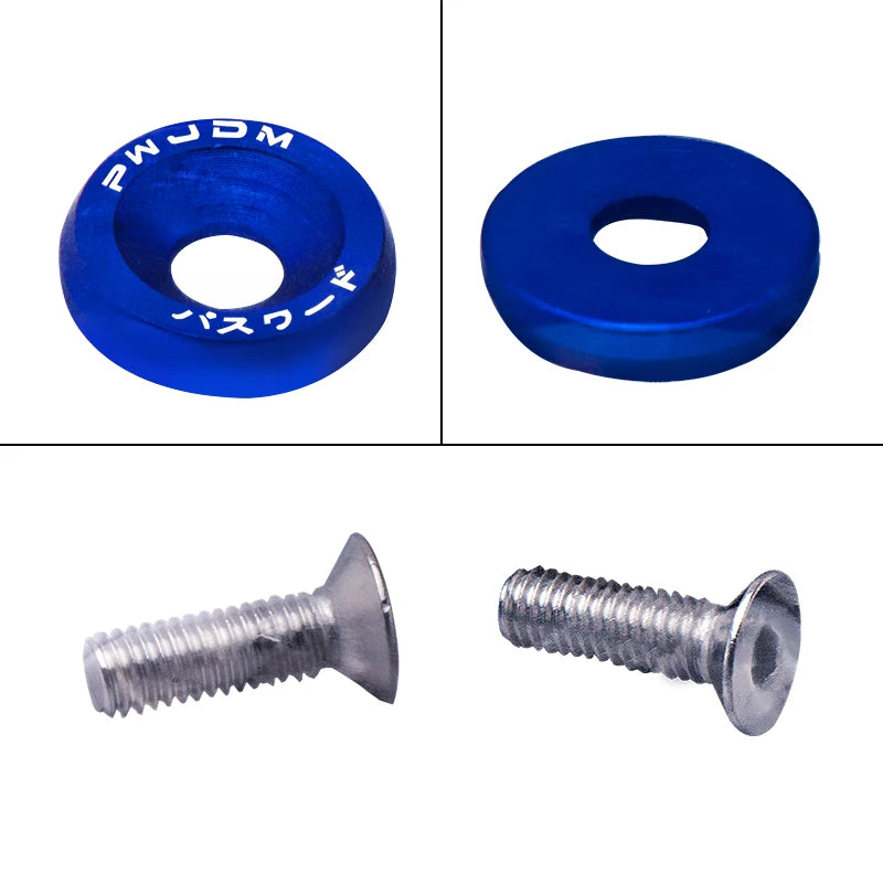 🔩🏁 Kit 10 Arruelas JDM M6 + Parafusos para Placa e Personalização