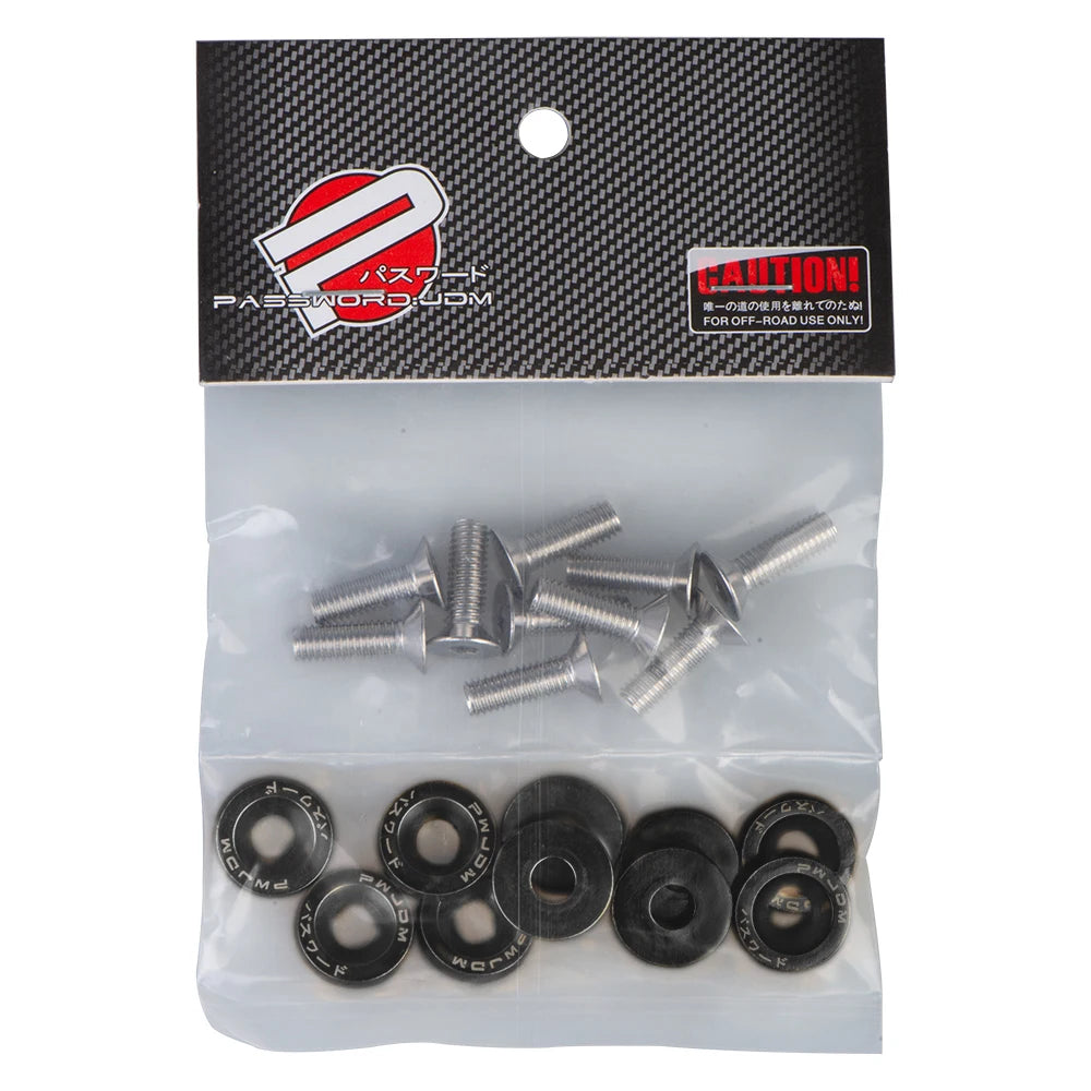 🔩🏁 Kit 10 Arruelas JDM M6 + Parafusos para Placa e Personalização
