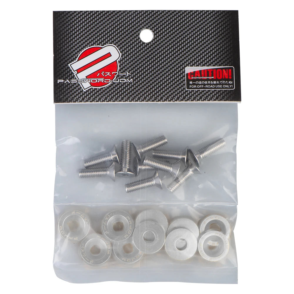 🔩🏁 Kit 10 Arruelas JDM M6 + Parafusos para Placa e Personalização