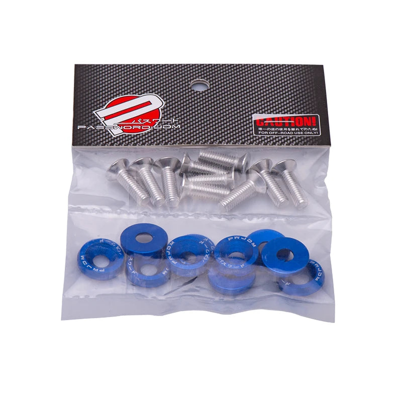 🔩🏁 Kit 10 Arruelas JDM M6 + Parafusos para Placa e Personalização