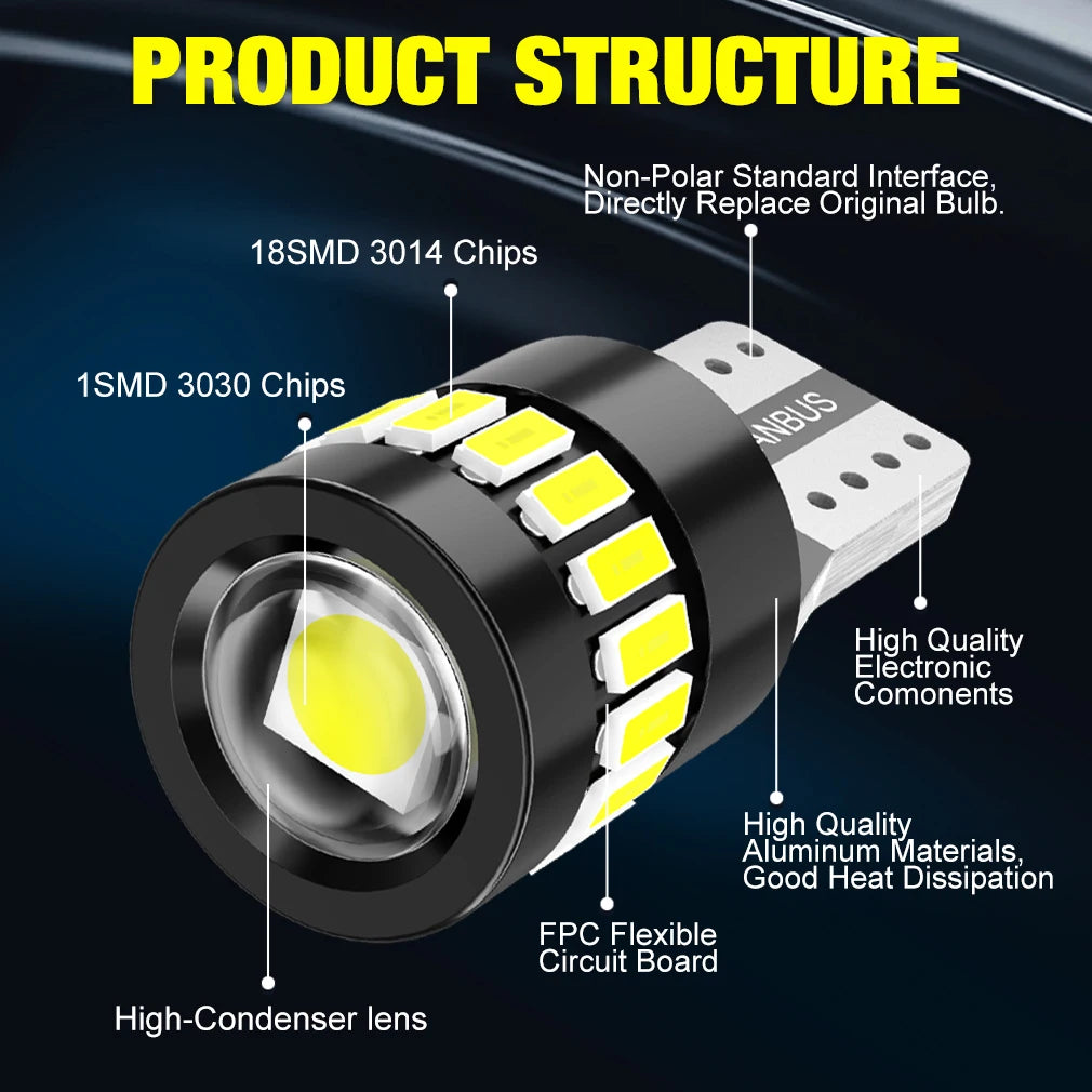 💡🚗 Lâmpada LED T10 W5W Canbus XSTORM