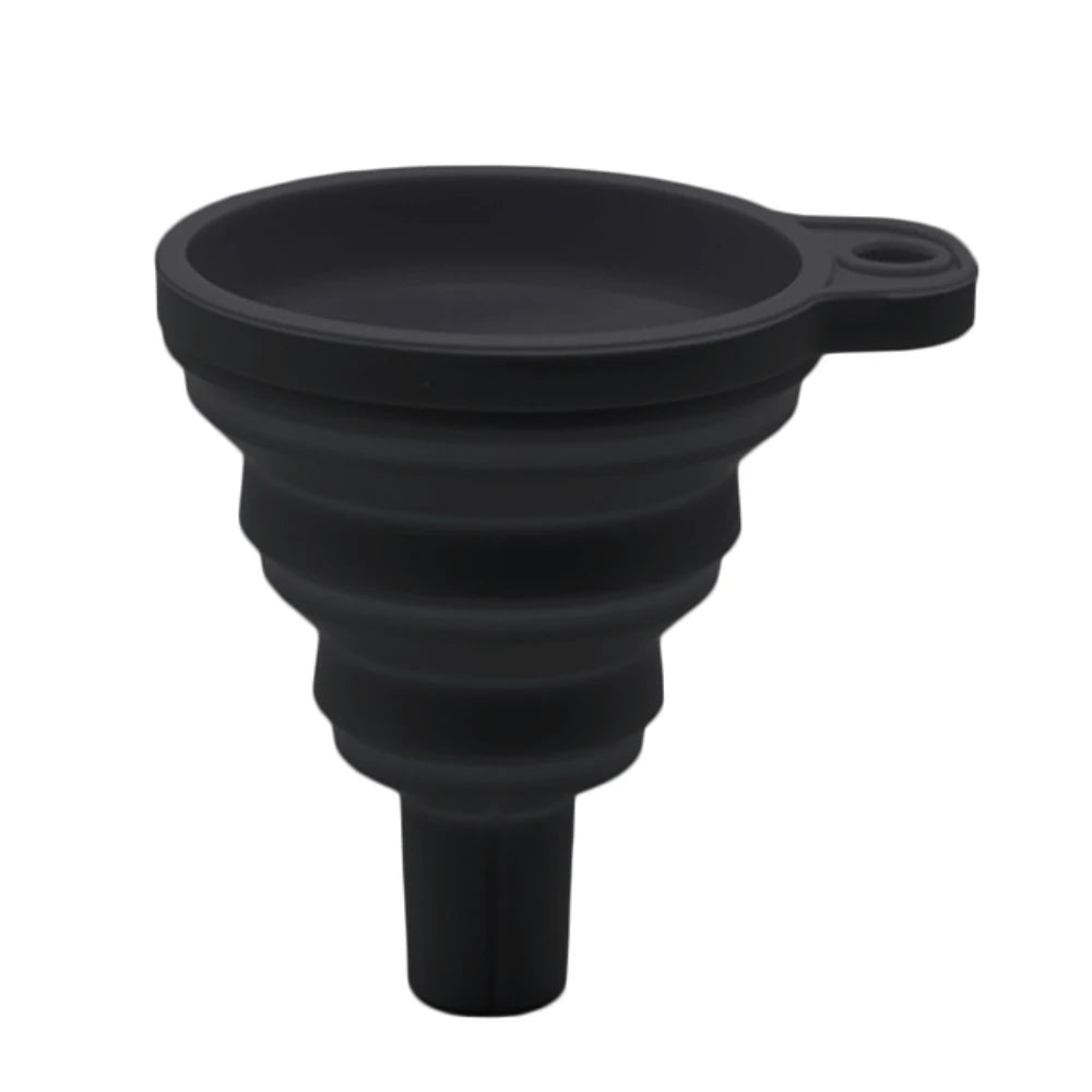🔧 Funil Dobrável de Silicone Universal para Troca de Óleo e Fluídos Automotivos