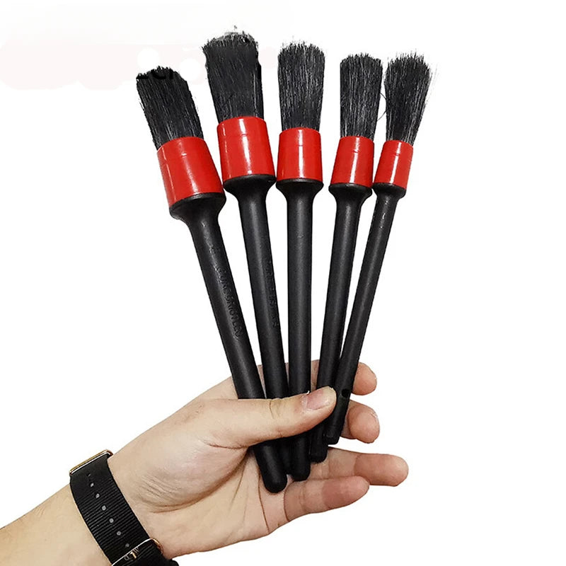 ✨ Kit com 5 Escovas para Detalhamento Automotivo – Limpeza Profissional