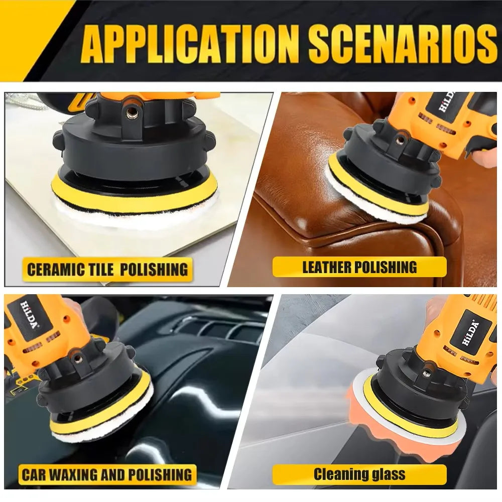 ✨🚗 Politriz Elétrica HILDA 700W 220V para Polimento Automotivo