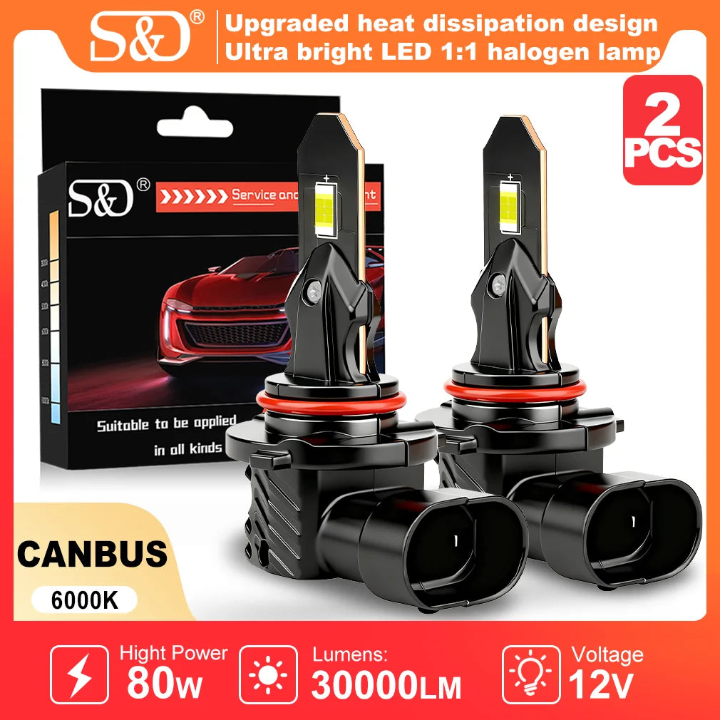 💡🚗 Lâmpada LED S&D Canbus 80W 30000LM
