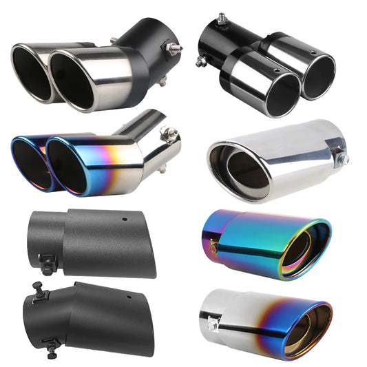 🚗✨ Ponteira de Escapamento Universal Cromada em Inox