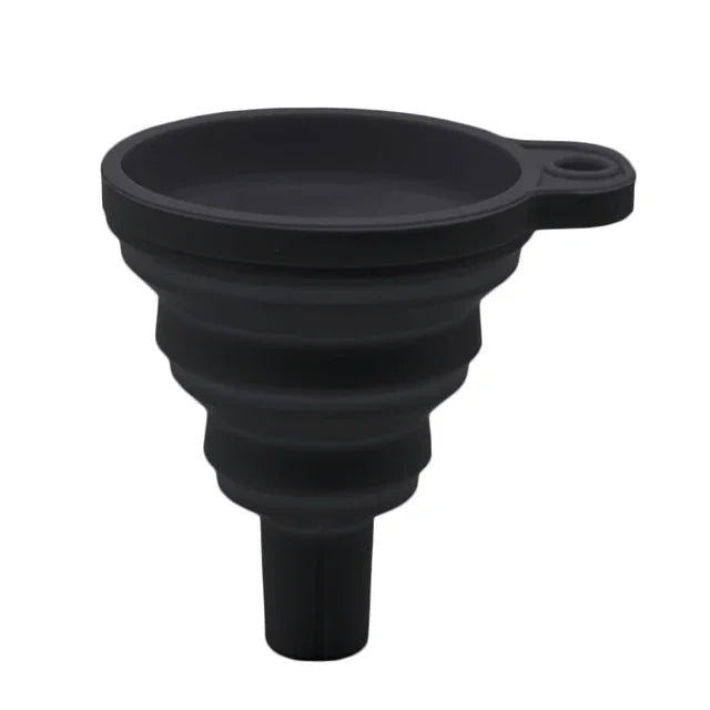 🔧 Funil Dobrável de Silicone Universal para Troca de Óleo e Fluídos Automotivos