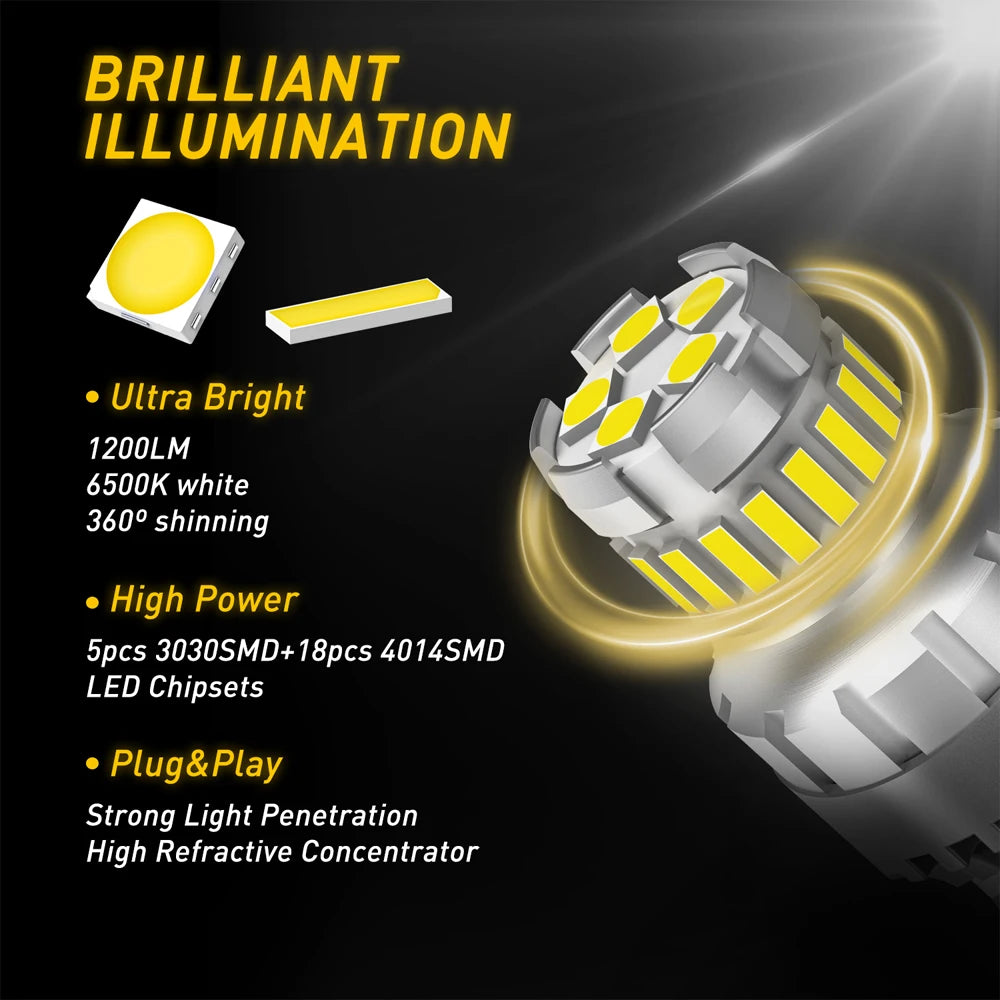 💡🚗 Lâmpada LED T20 7443 / 7440 AUXITO