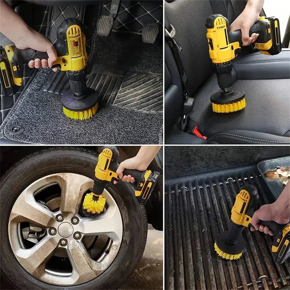 🧽🔧 Kit 3 Escovas para Furadeira - Limpeza Pesada