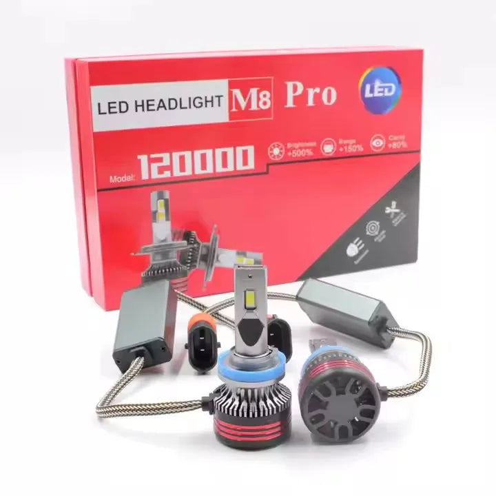 💡🚗 Lâmpada LED M8 Pro H7 / H8 / H11