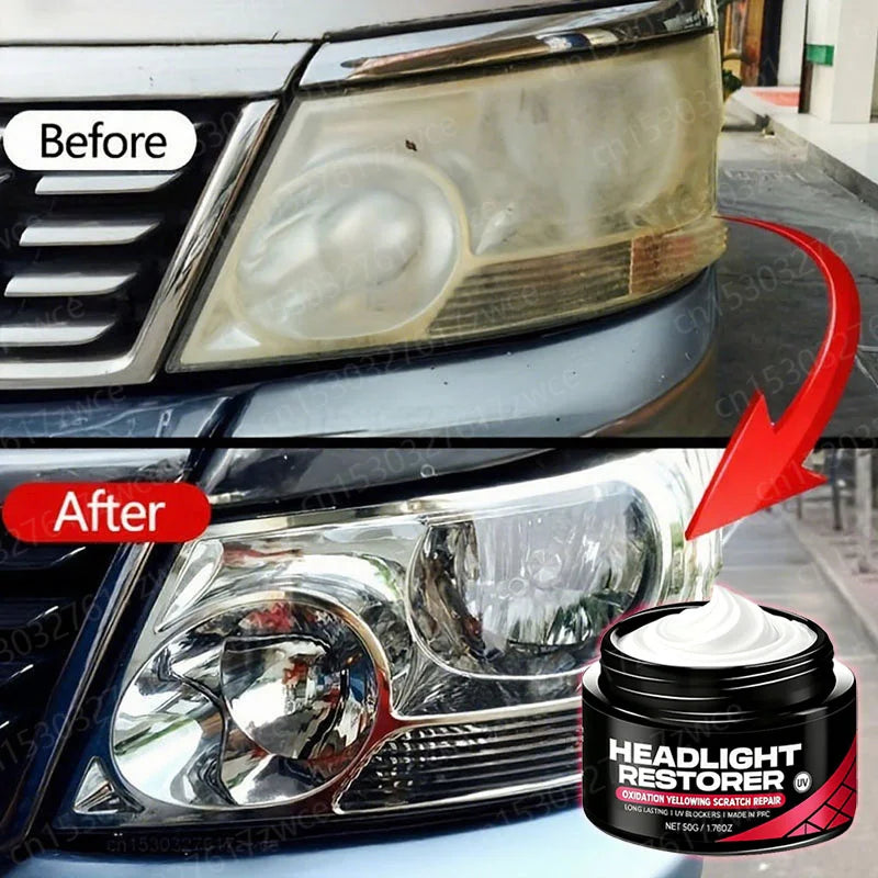 ✨ Kit Restaurador de Faróis Automotivos – Remove Amarelado, Riscos e Opacidade