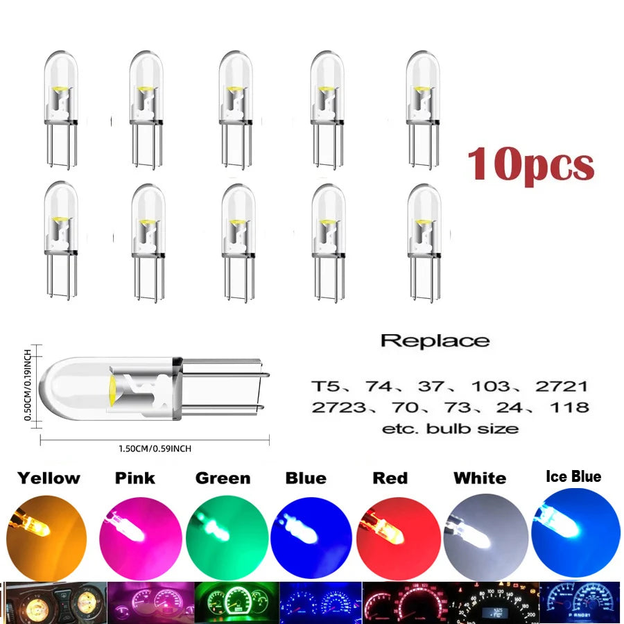 💡🚗 Lâmpada LED T5 Painel Universal