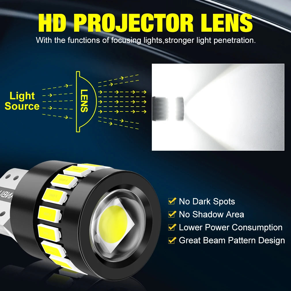 💡🚗 Lâmpada LED T10 W5W Canbus XSTORM