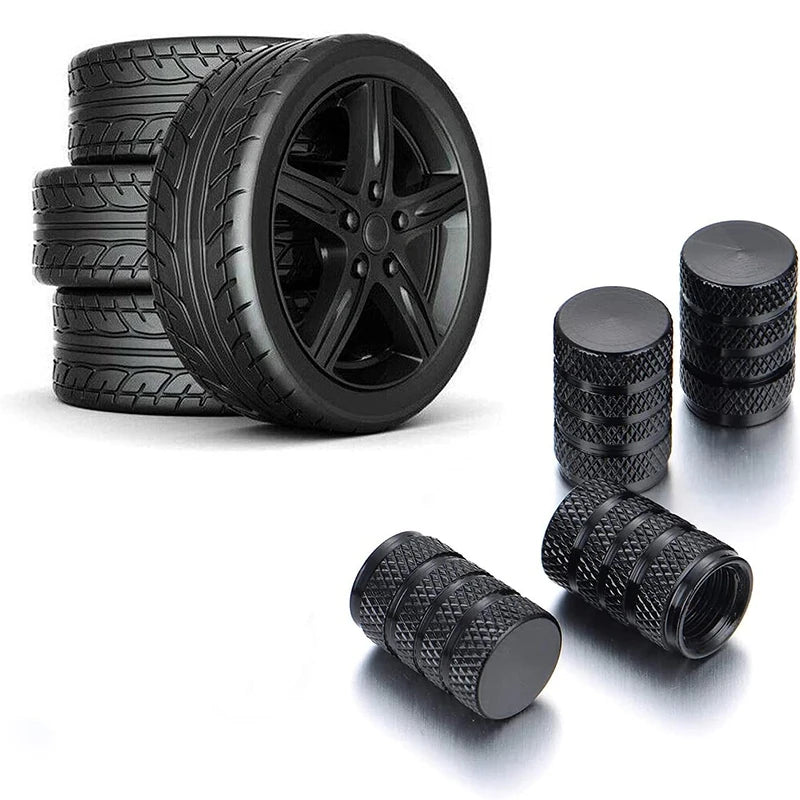 🚗 Kit com 4 Tampas de Válvula para Pneus em Alumínio – Proteção e Estilo para Seu Veículo