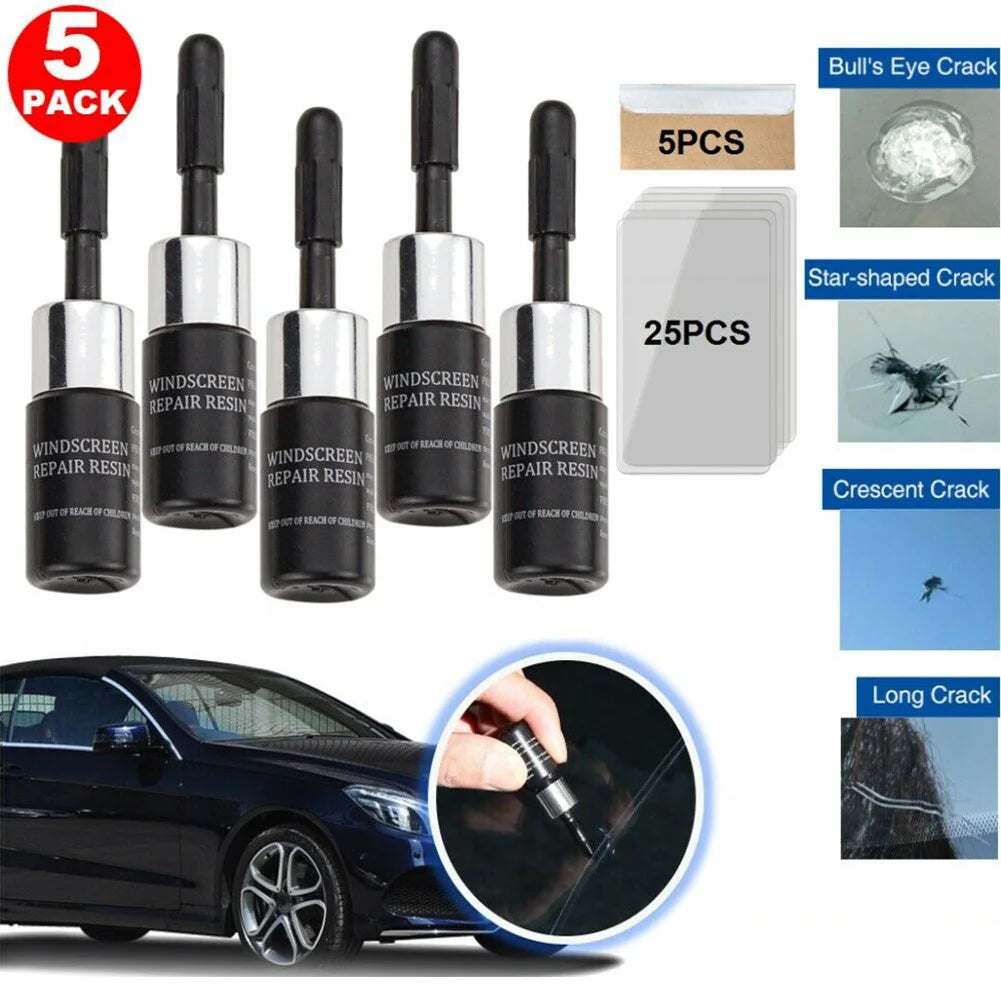 5 unidades de fluido nano para reparo de rachaduras em para-brisas automotivos