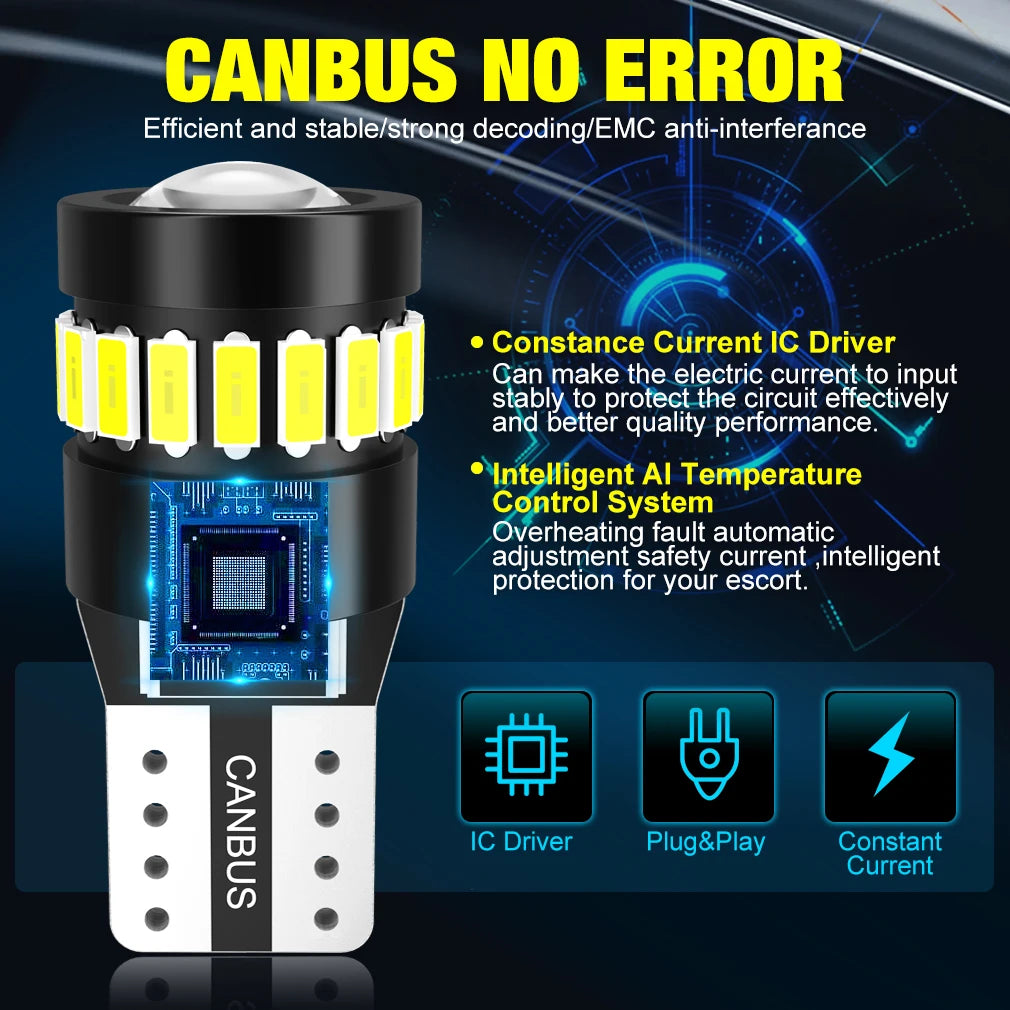 💡🚗 Lâmpada LED T10 W5W Canbus XSTORM