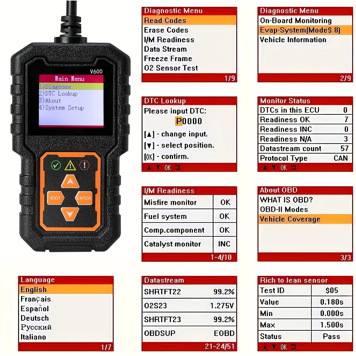 🚗 Scanner Automotivo OBD2 Profissional – Diagnóstico Rápido e Preciso