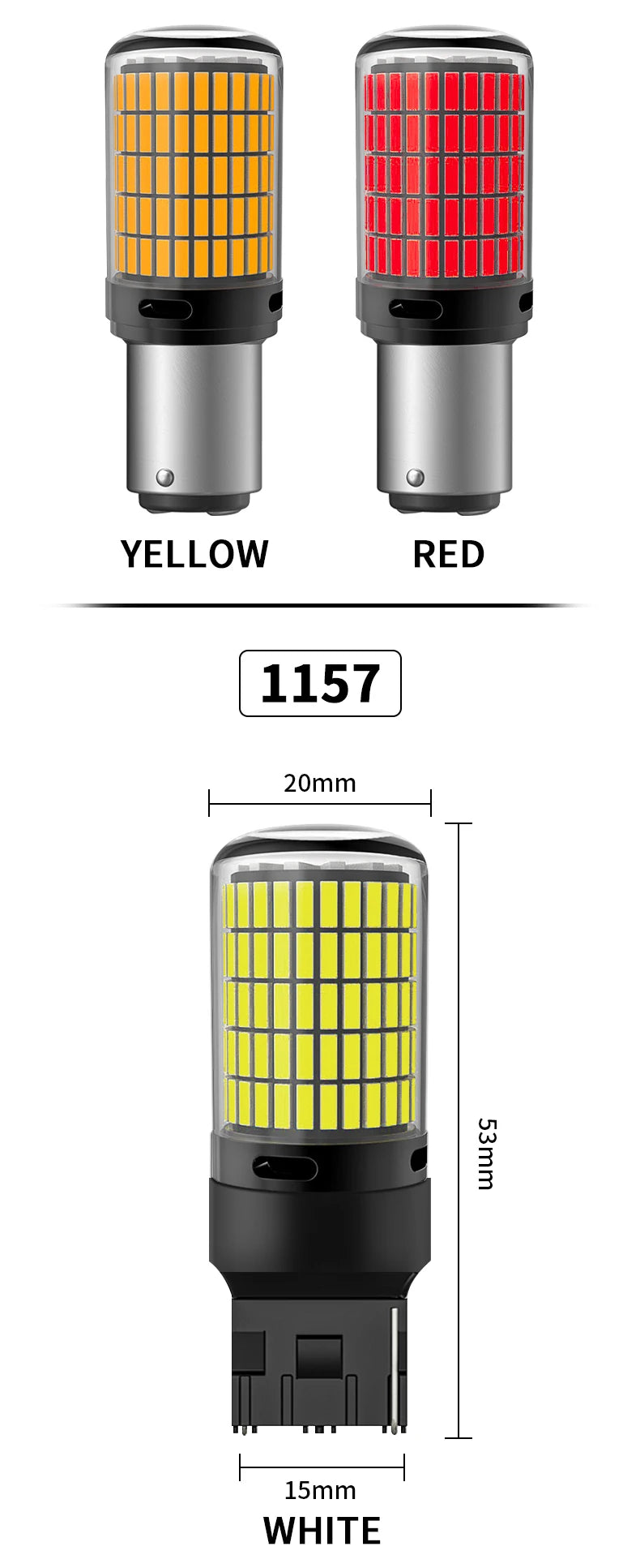 💡🚗 Lâmpada LED Canbus 1156 / 1157 / 7440 / 7443