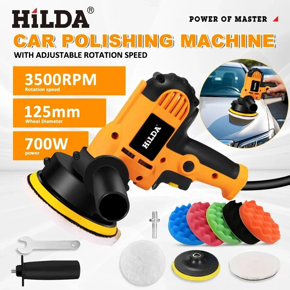 ✨🚗 Politriz Elétrica HILDA 700W 220V para Polimento Automotivo