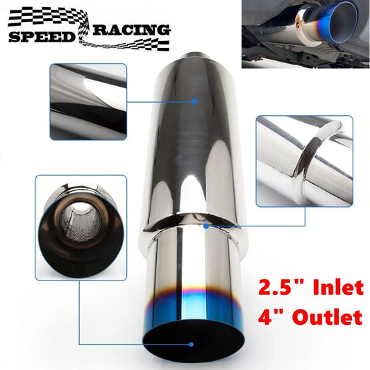 🚗🔥 Abafador Esportivo Universal Inox 2,5" Entrada / 4" Saída
