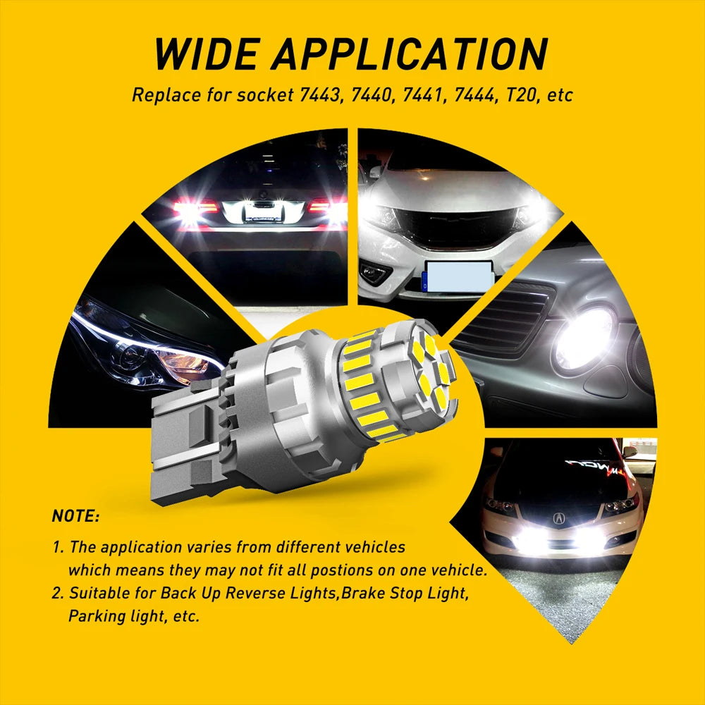 💡🚗 Lâmpada LED T20 7443 / 7440 AUXITO