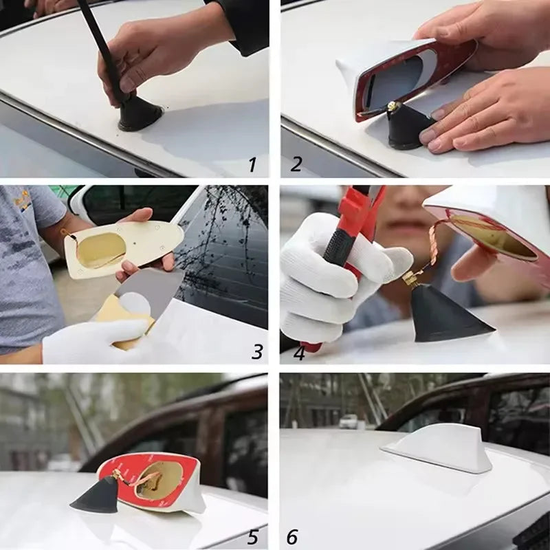🦈 Antena Tubarão Universal para Carro – Design Esportivo e Sinal FM/AM