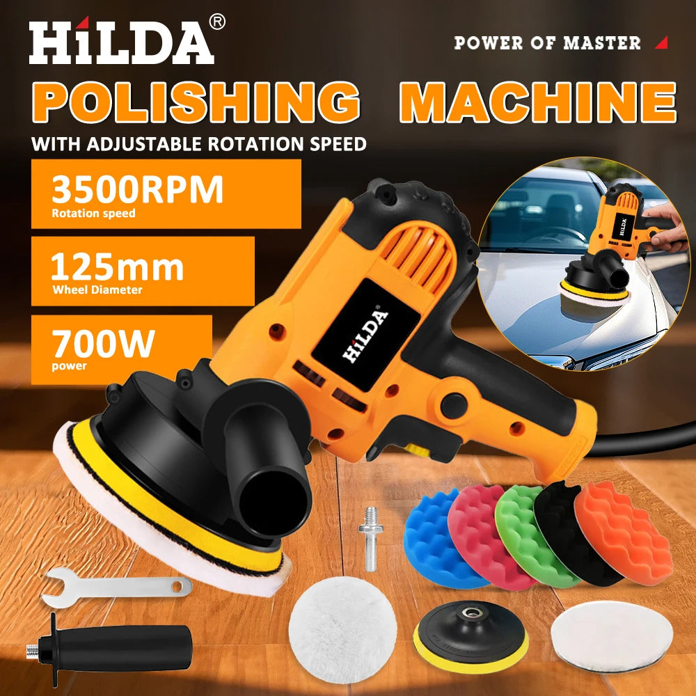✨🚗 Politriz Elétrica HILDA 700W 220V para Polimento Automotivo