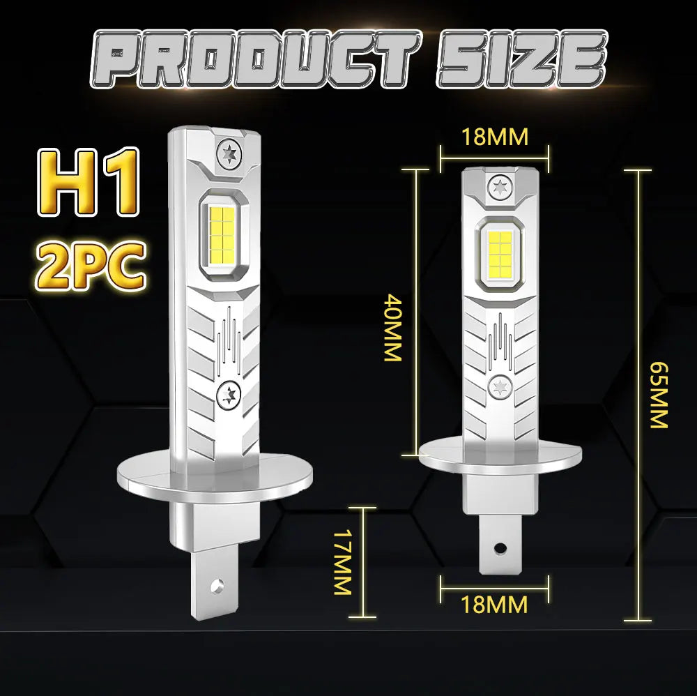 💡🚗 Lâmpada LED H1 / H4 / H7 Super Branca
