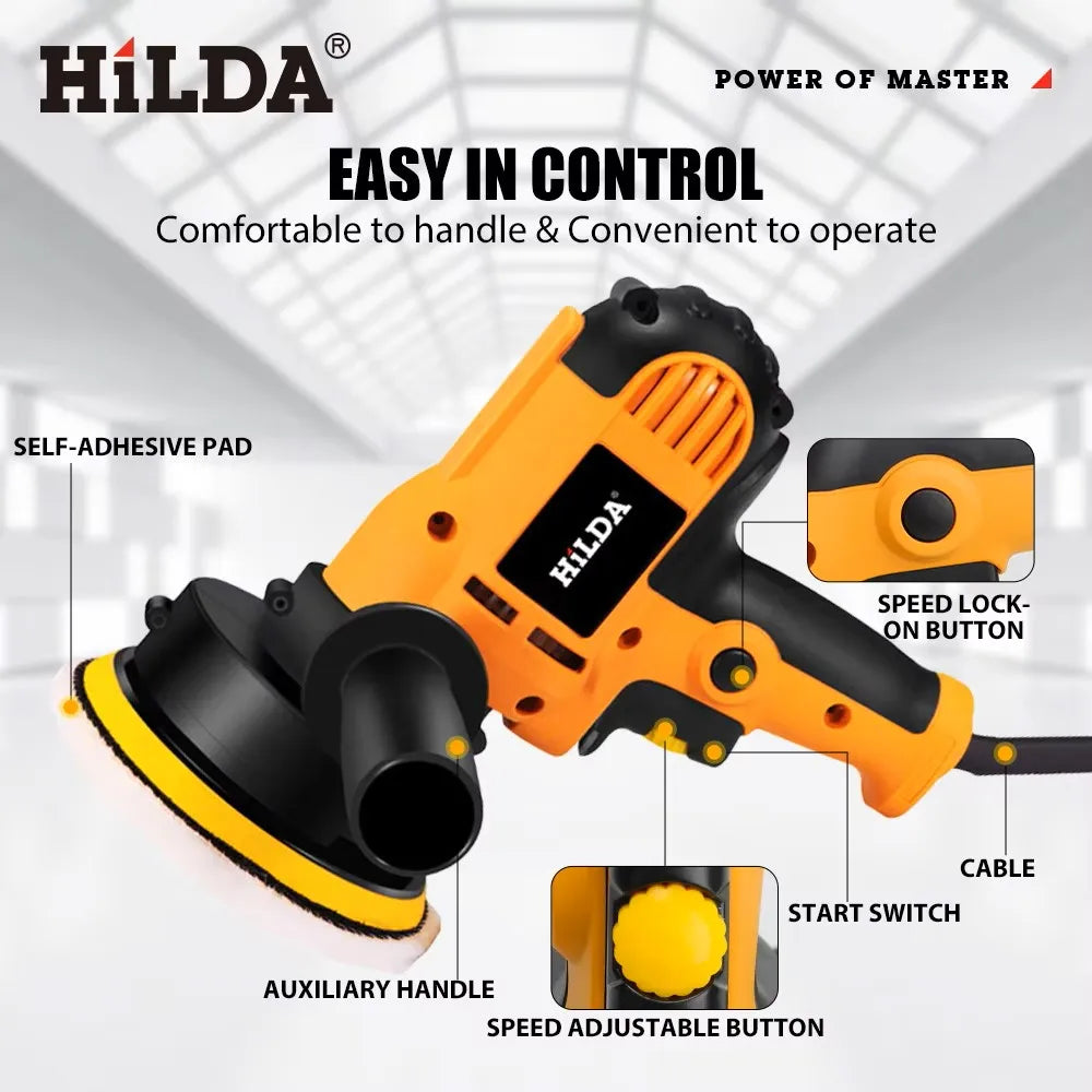 ✨🚗 Politriz Elétrica HILDA 700W 220V para Polimento Automotivo