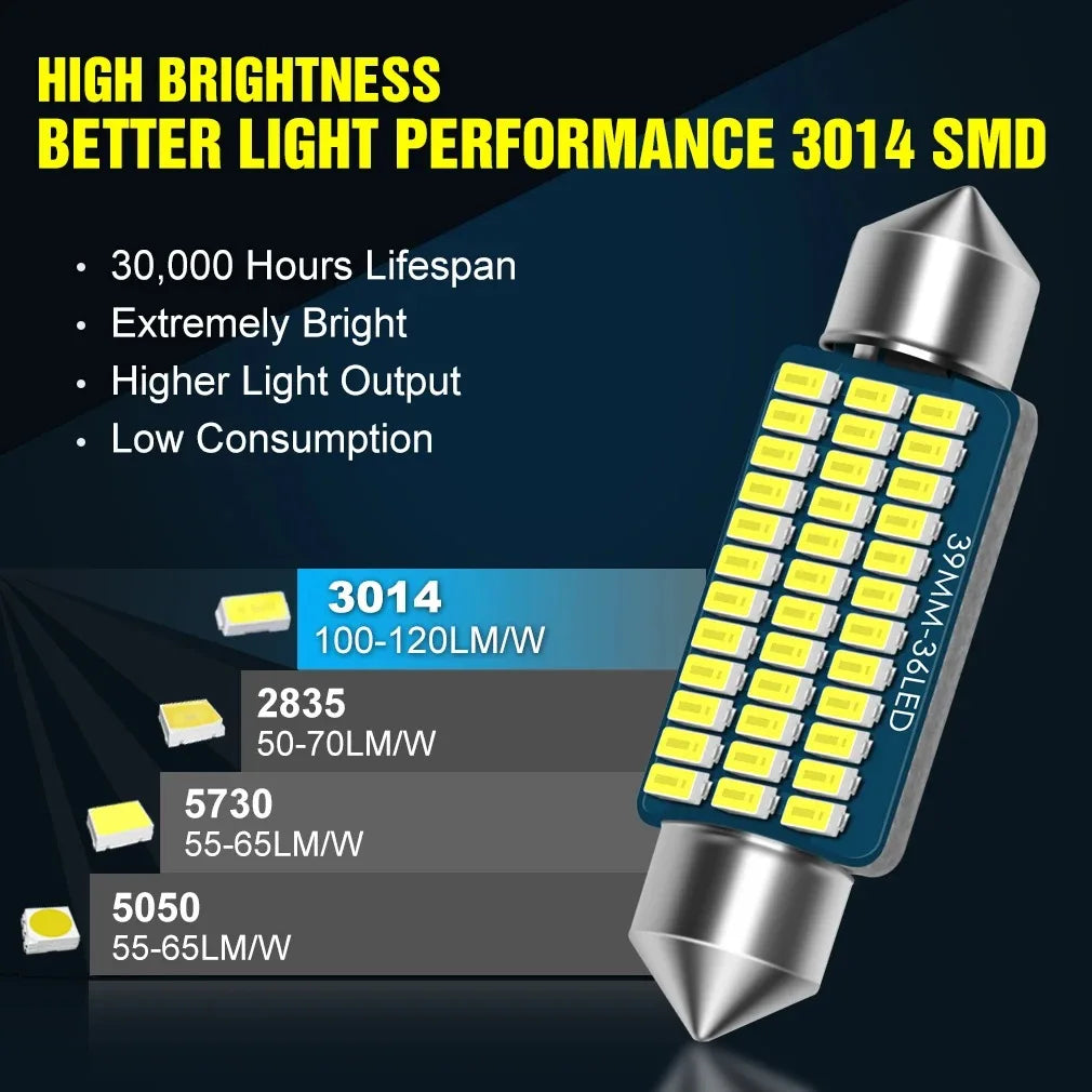 💡🚗 Lâmpada LED Torpedo C5W/C10W Canbus
