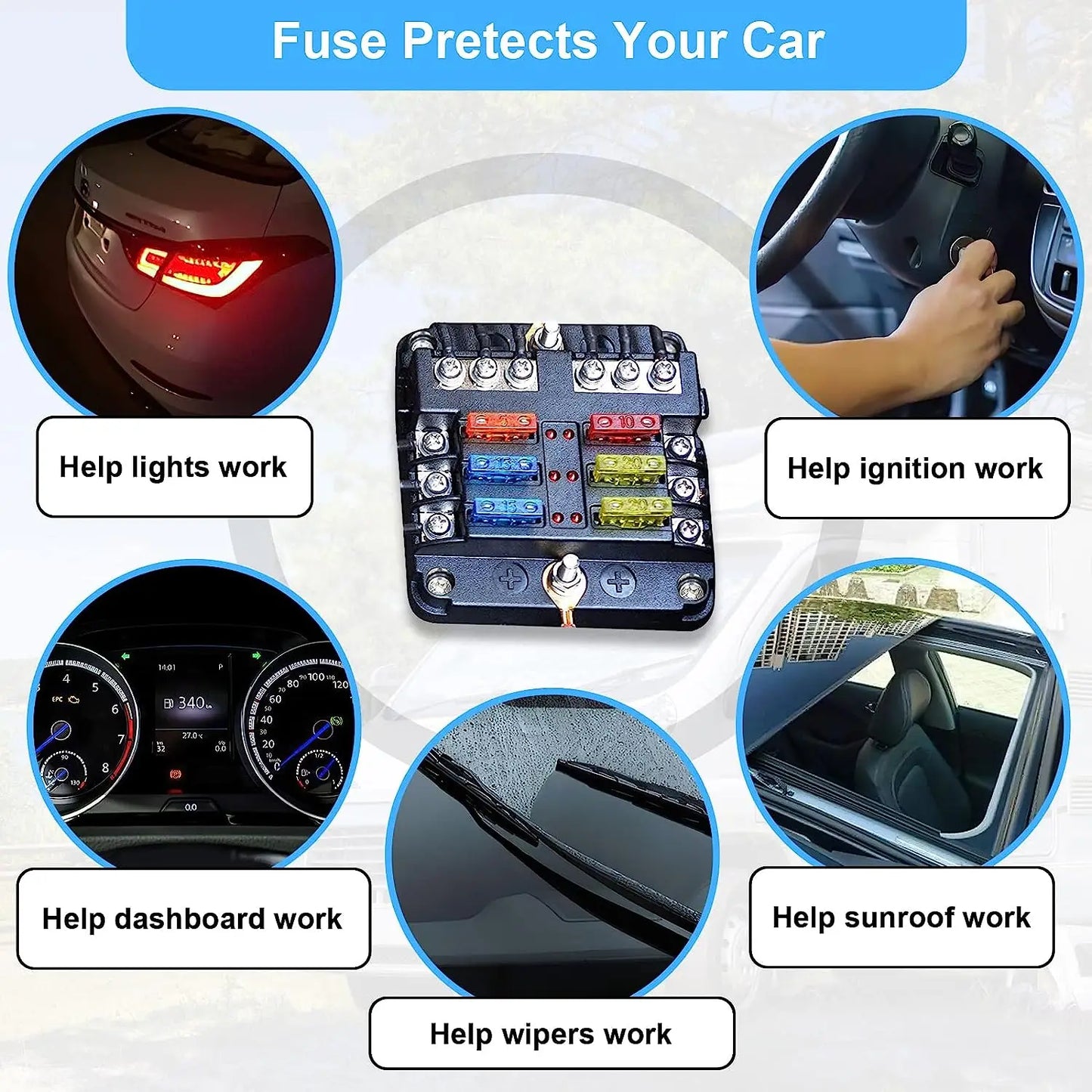 ⚡🚗 Kit 180 Fusíveis Automotivos Sortidos + Extrator