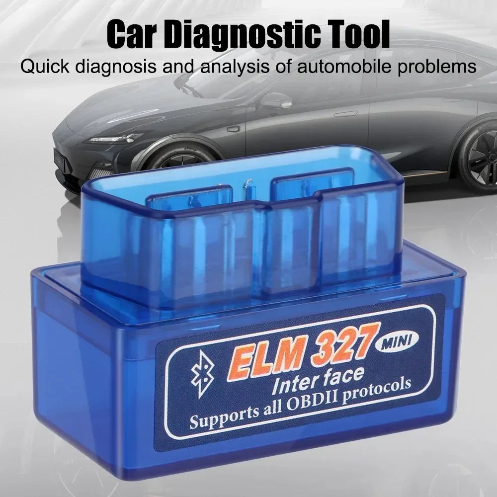 Mini scanner OBD2 Bluetooth ELM327 V1.5/V2.1, leitor de códigos, ferramenta de diagnóstico automotivo, scanner de verificação do motor, detector de falhas automotivas.