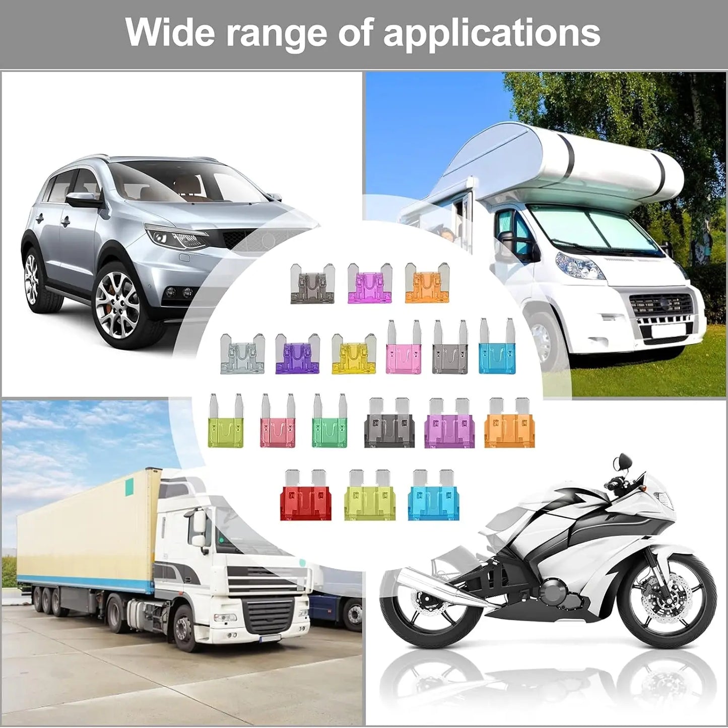⚡🚗 Kit 180 Fusíveis Automotivos Sortidos + Extrator
