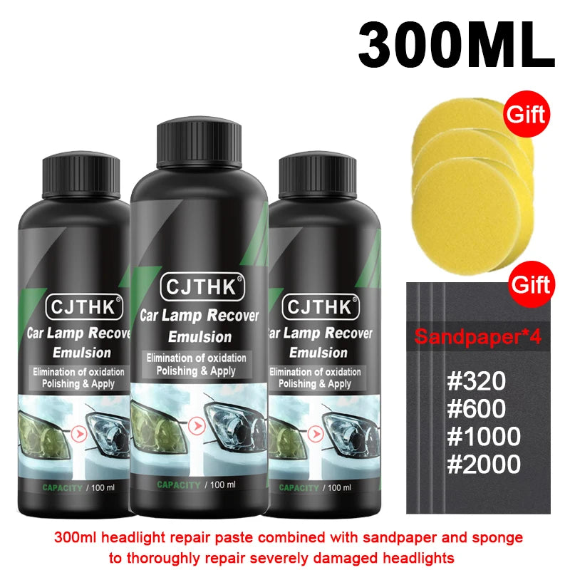 ✨ Restaurador de Faróis Automotivos – Remove Oxidação, Amarelado e Pequenos Riscos