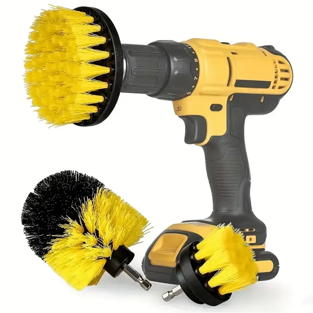 🧽🔧 Kit 3 Escovas para Furadeira - Limpeza Pesada