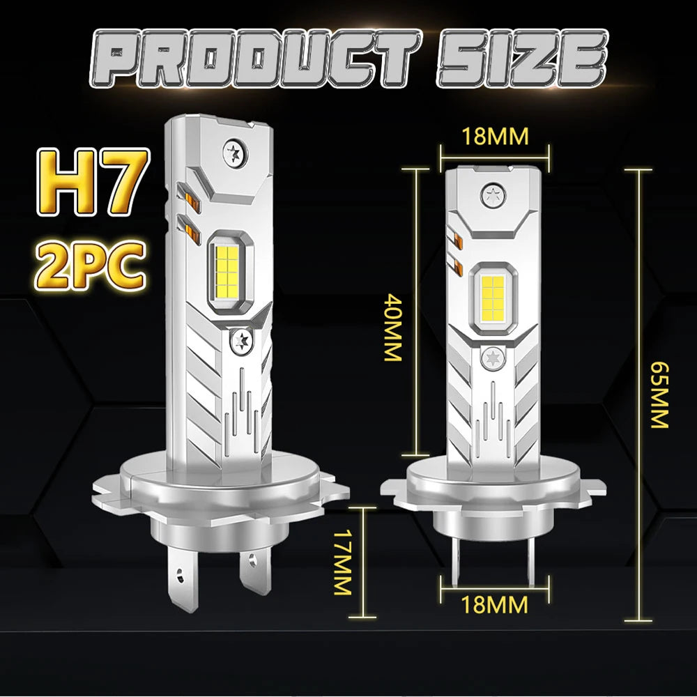 💡🚗 Lâmpada LED H1 / H4 / H7 Super Branca
