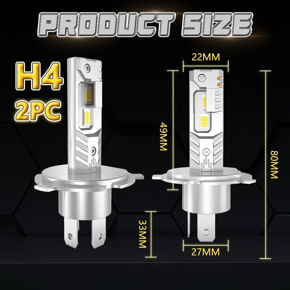 💡🚗 Lâmpada LED H1 / H4 / H7 Super Branca