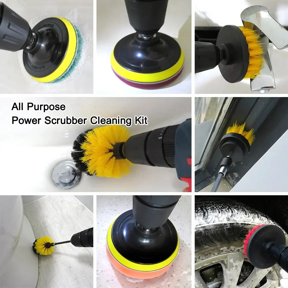🧽🔧 Kit 3 Escovas para Furadeira - Limpeza Pesada