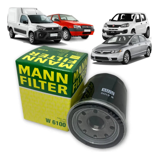 Filtro De Óleo Fiat Uno Palio Fire Evo, Honda Fit Civic Mann