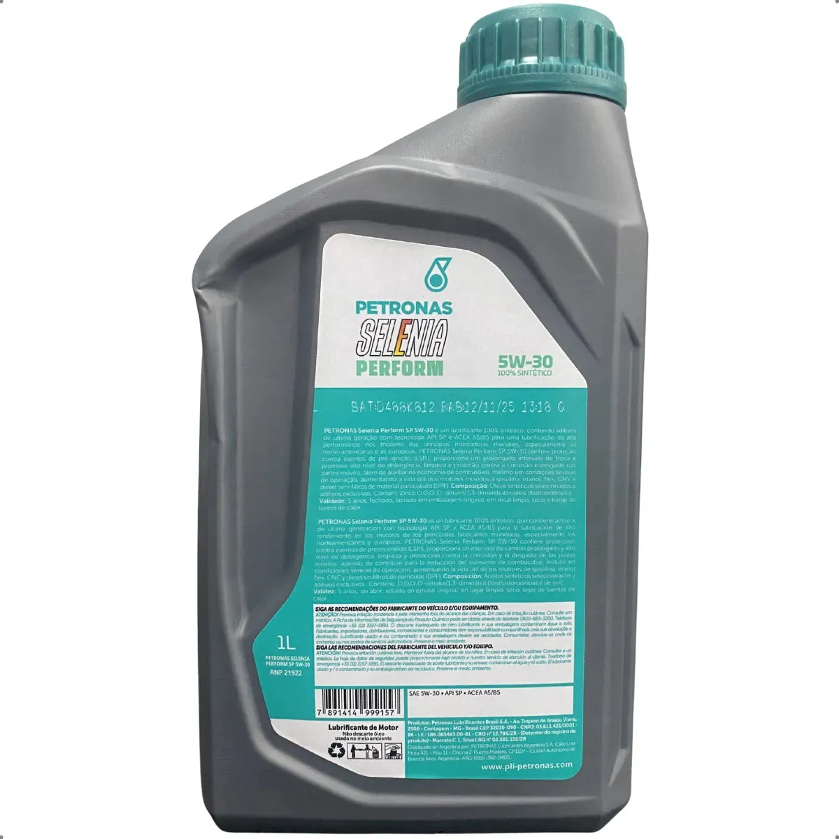 Oleo Lubrificante Motor Sintetico Selenia 1 Litro 5w30