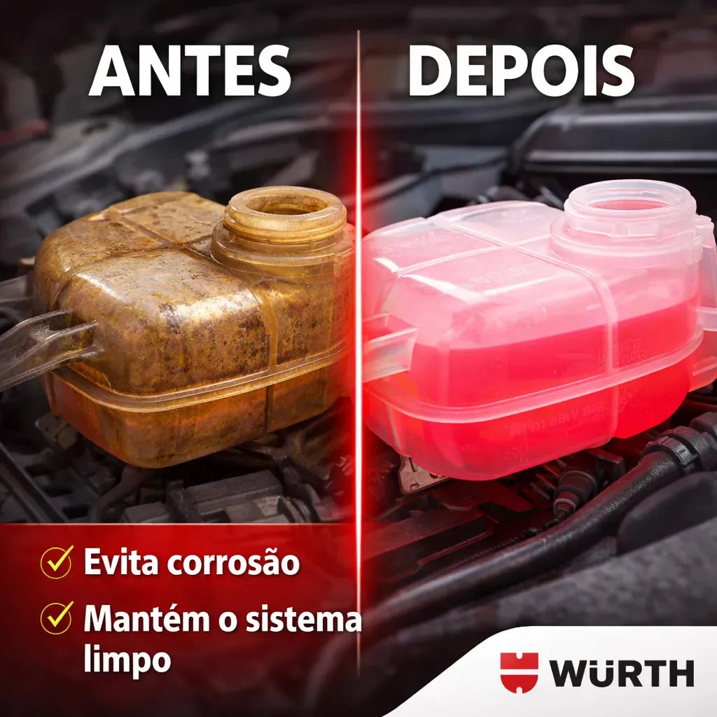 Fluido para Radiador Orgânico Rosa 1L Pronto para Uso Wurth